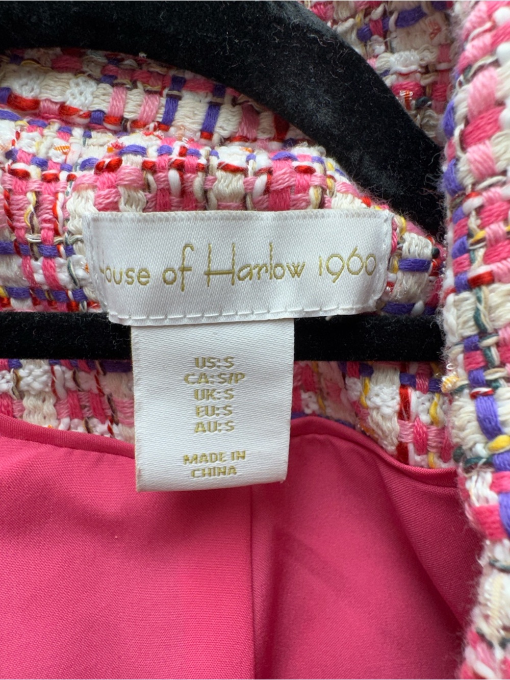 House of Harlow 1960 Pink Tweed Jacket & Dress Set - Picture 11 of 12